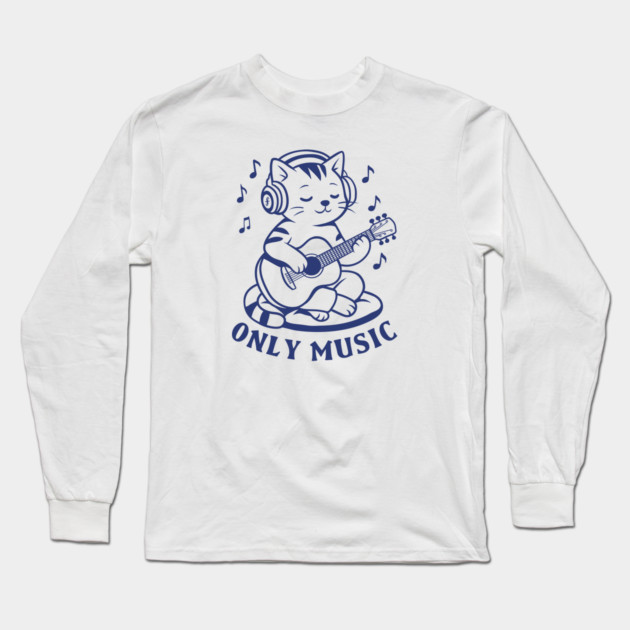 Chill Cat Riffs Long Sleeve T-Shirt by filiposwear