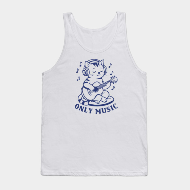 Chill Cat Riffs Tank Top by filiposwear