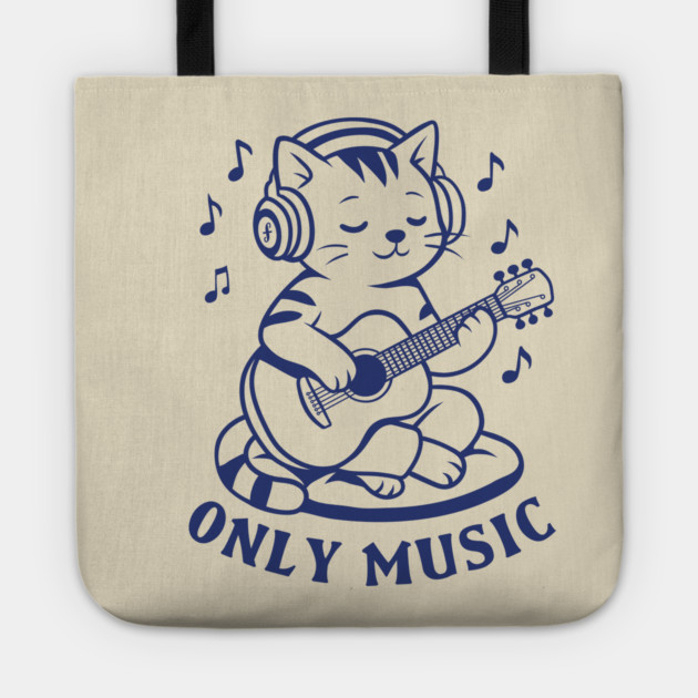 Chill Cat Riffs Tote by filiposwear