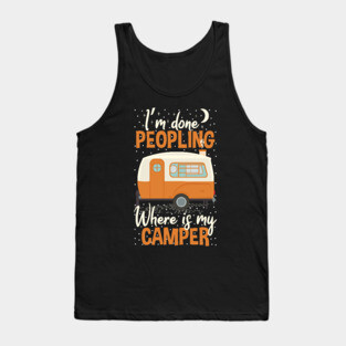 Where Is My Camper Gift idea Camping Lovers Tank Top