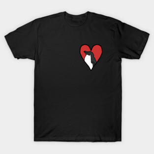 Small Penguin Heart Graphic T-Shirt