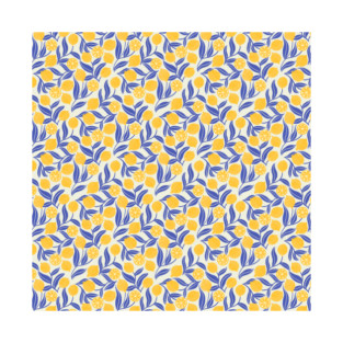 Lemon orchard - blue and yellow T-Shirt