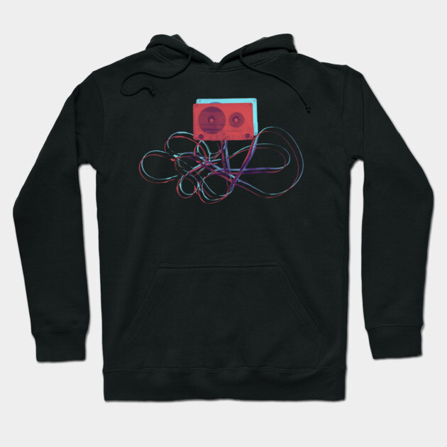 Unspooled Cassette Hoodie by casualteesinc