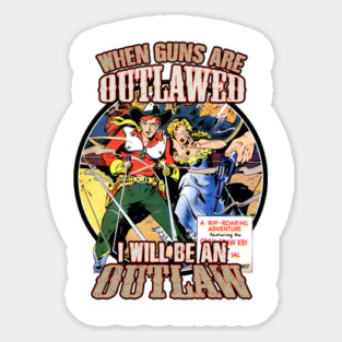When Guns are Outlawed Cowboy Tee Magnet
