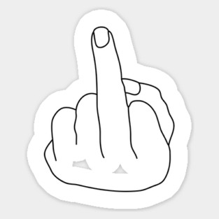 The Big Middle Finger Sticker