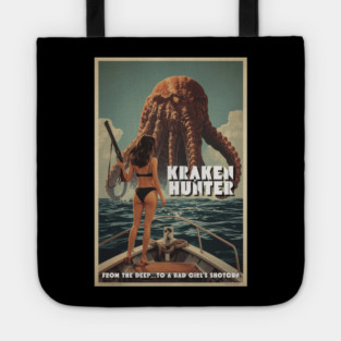 Kraken Hunter: Retro B‑Movie Creature Feature Showdown Tote
