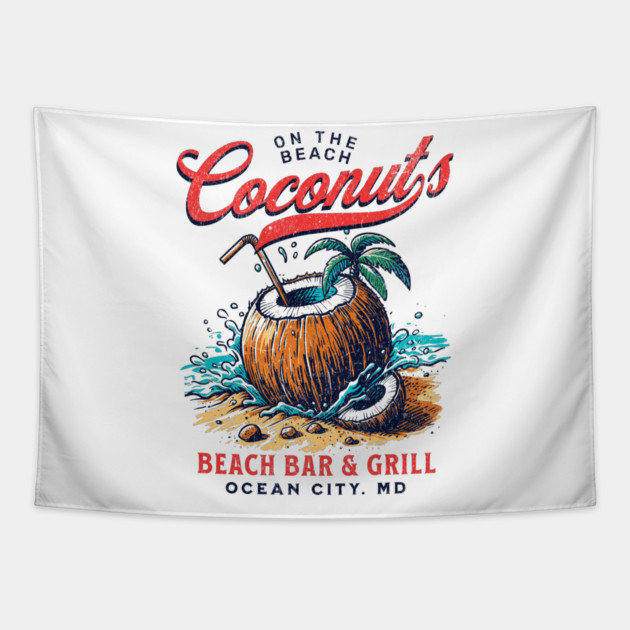Coconuts Castle in the Sands Resort Bar Ocean City Maryland Tapestry by Joaddo