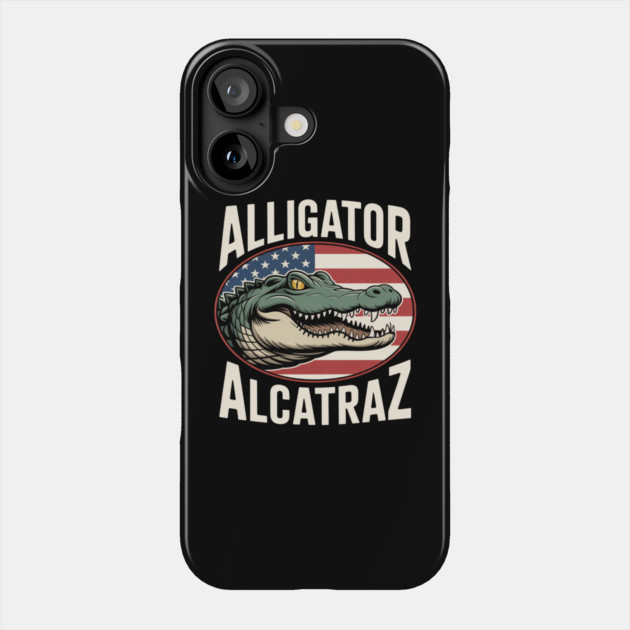 Alligator-Alcatraz Phone Case by Creatifly Graphic Tees