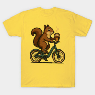 Cute Squirrel Riding a Bike T-Shirt