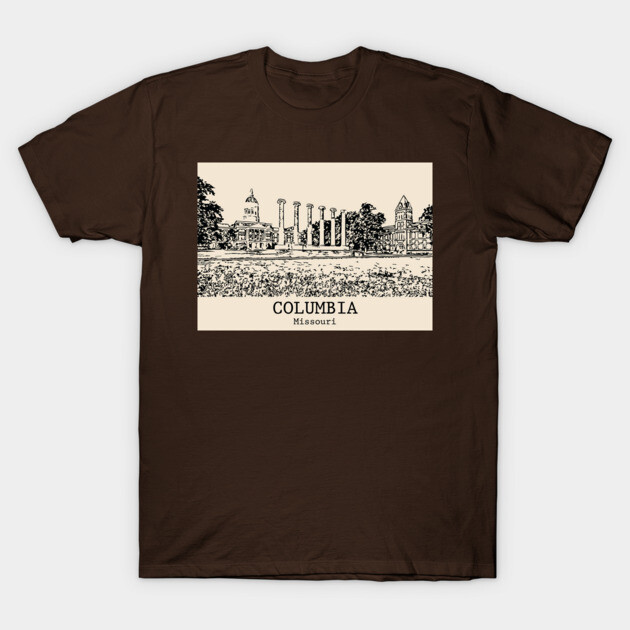 Columbia - Missouri T-Shirt by Lakeric