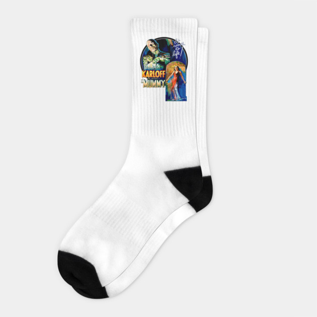 The Mummy Classic Movie Boris Karloff Socks by Joaddo