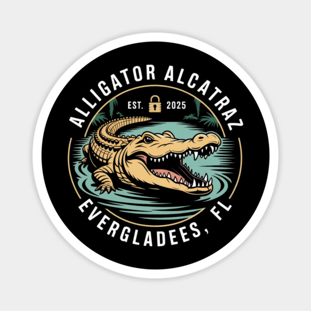 Alligator-Alcatraz Magnet by Creatifly Graphic Tees
