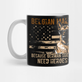 Belgian Malinois American Flag Dog Mug