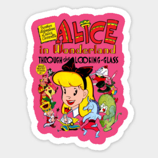Alice in Wonderland Looking through the hour glass Magnet