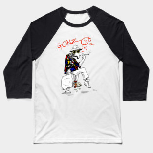 Hunter S Thompson Gonzo Baseball T-Shirt