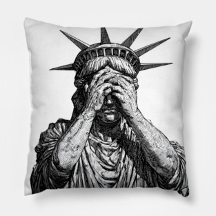 Statue of Liberty: Lady Liberty Shamed Pillow