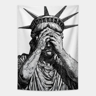 Statue of Liberty: Lady Liberty Shamed Tapestry