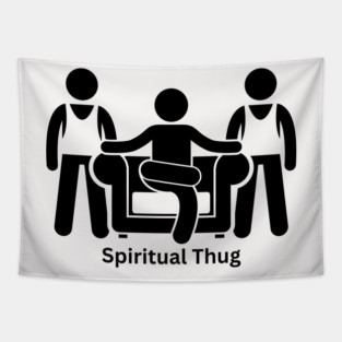 Spiritual Thug T-Shirt – Peaceful but Powerful Statement Tee Tapestry