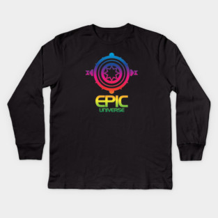 Epic Rainbow Center Kids Long Sleeve T-Shirt