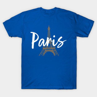 Paris France Eiffel Tower Minimalist Design T-Shirt