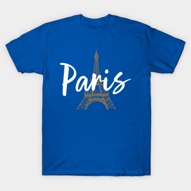 Paris France Eiffel Tower Minimalist Design T-Shirt by DonWillisJrArt