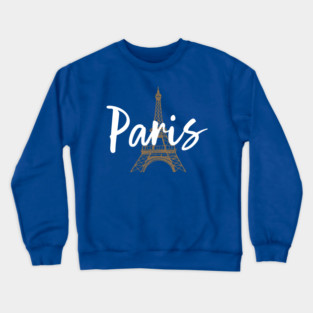 Paris France Eiffel Tower Minimalist Design Crewneck Sweatshirt