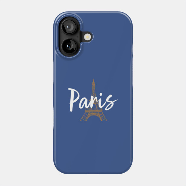 Paris France Eiffel Tower Minimalist Design Phone Case by DonWillisJrArt
