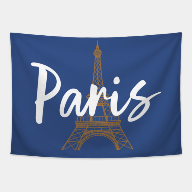 Paris France Eiffel Tower Minimalist Design Tapestry by DonWillisJrArt