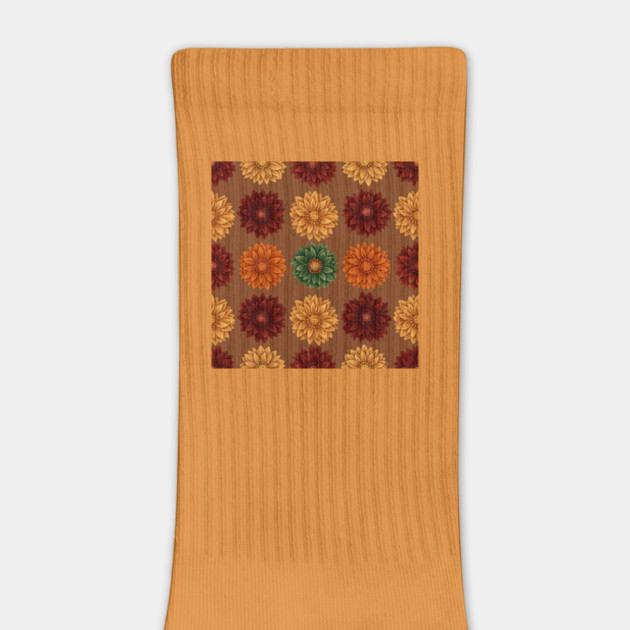 Autumn Dahlia Floral Pattern by Sharafeldin  's Store