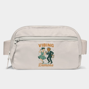 Vibing With My Demons Dark Humor Mental Health Sarcasm Bag