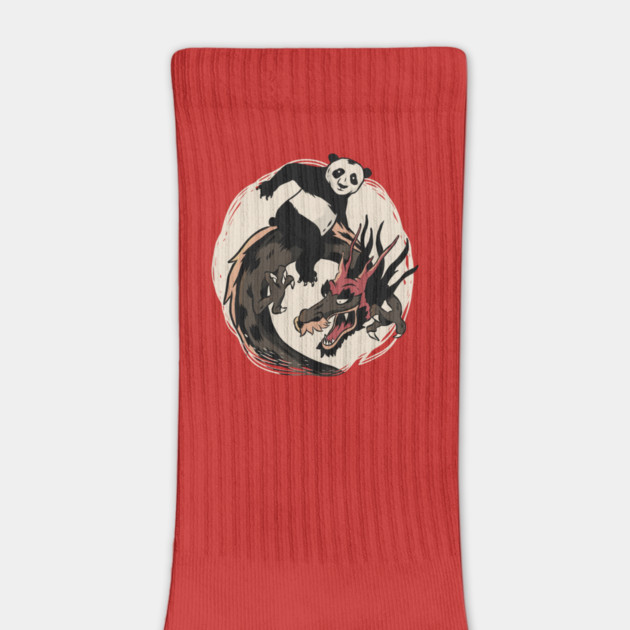 Panda Riding A Dragon by Cosmo Gazoo