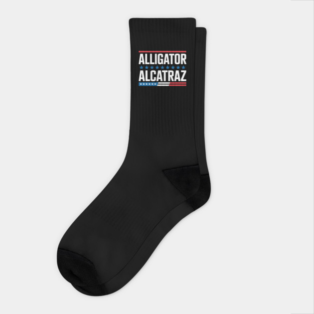 Alligator-Alcatraz Socks by Creatifly Graphic Tees