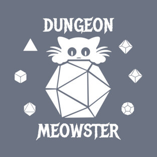 Dungeon Meowster (Dark Background) T-Shirt