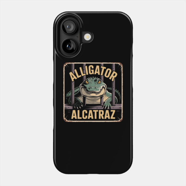 Alligator-Alcatraz Phone Case by Creatifly Graphic Tees