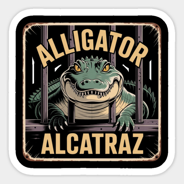 Alligator-Alcatraz Magnet by Creatifly Graphic Tees