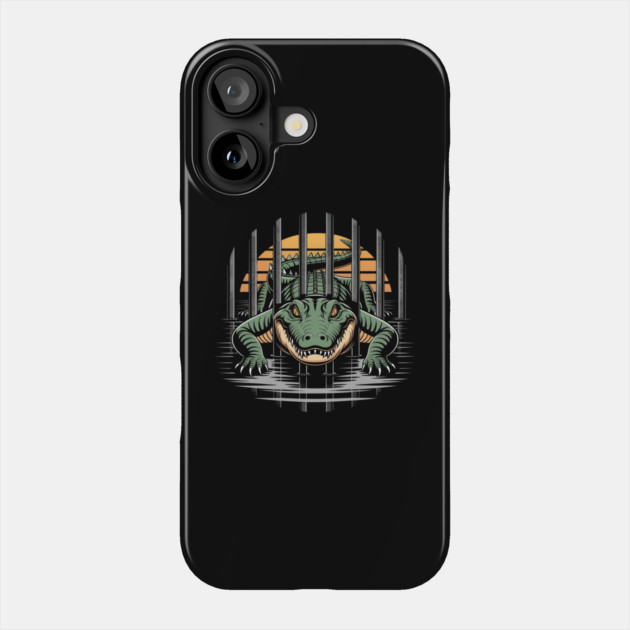 Alligator-Alcatraz Phone Case by Creatifly Graphic Tees