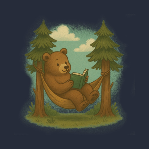 Reading Bear in a Hammock by stayfrostybro