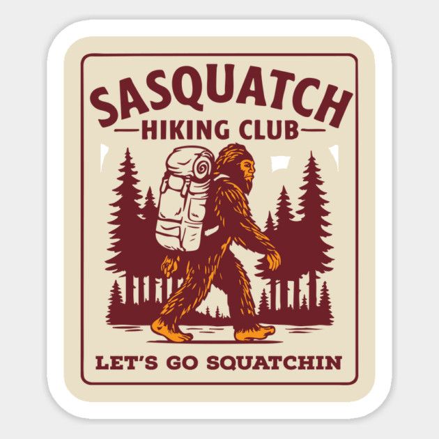 Sasquatch Hiking Club Sticker by stayfrostybro
