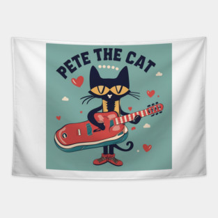 Pete The Cat Playing The Guitar Tapestry