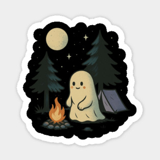 Ghost Campfire Vibes Sticker