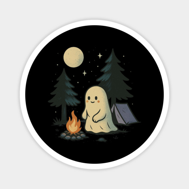 Ghost Campfire Vibes Magnet by stayfrostybro