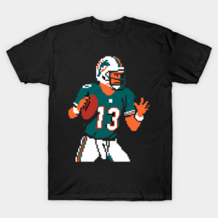 Retro Pixel QB 13 Miami Football Legend Throwback T-Shirt