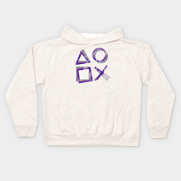 Paper Playstation Swirl Kids Hoodie by casualteesinc