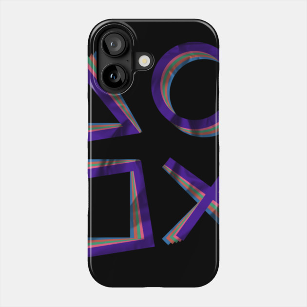 Paper Playstation Swirl Phone Case by casualteesinc