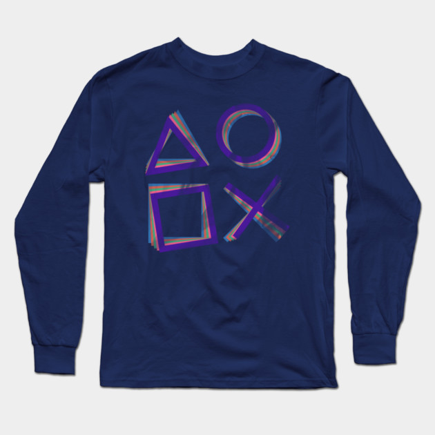 Paper Playstation Swirl Long Sleeve T-Shirt by casualteesinc