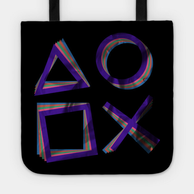 Paper Playstation Swirl Tote by casualteesinc