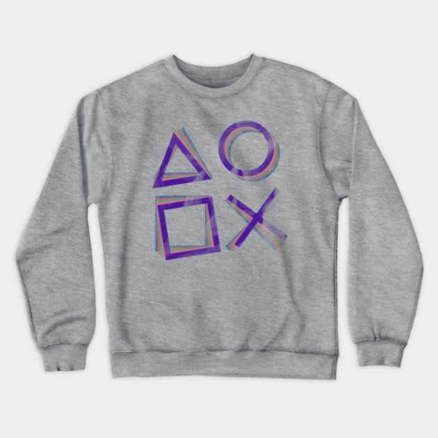 Paper Playstation Swirl Crewneck Sweatshirt by casualteesinc