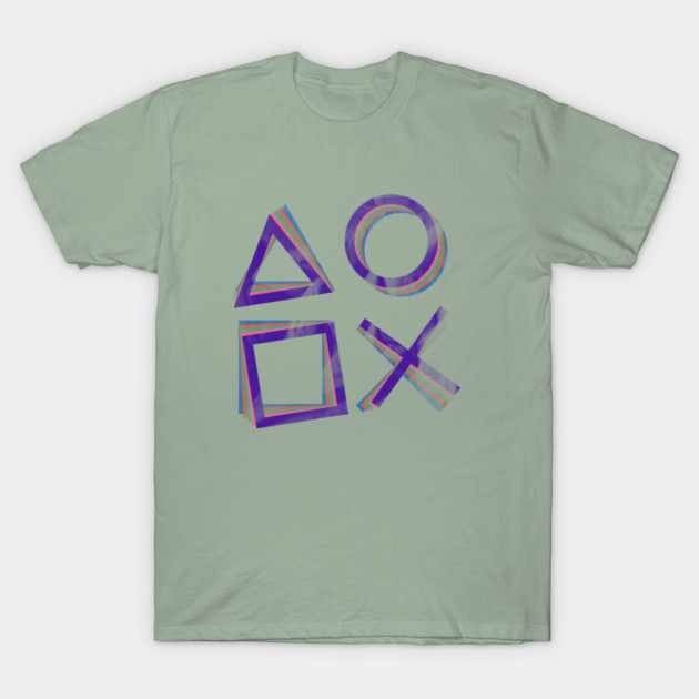 Paper Playstation Swirl T-Shirt by casualteesinc