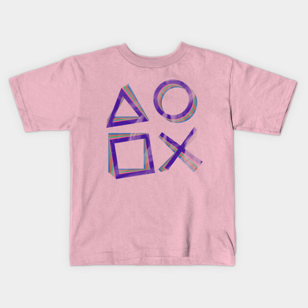 Paper Playstation Swirl Kids T-Shirt by casualteesinc