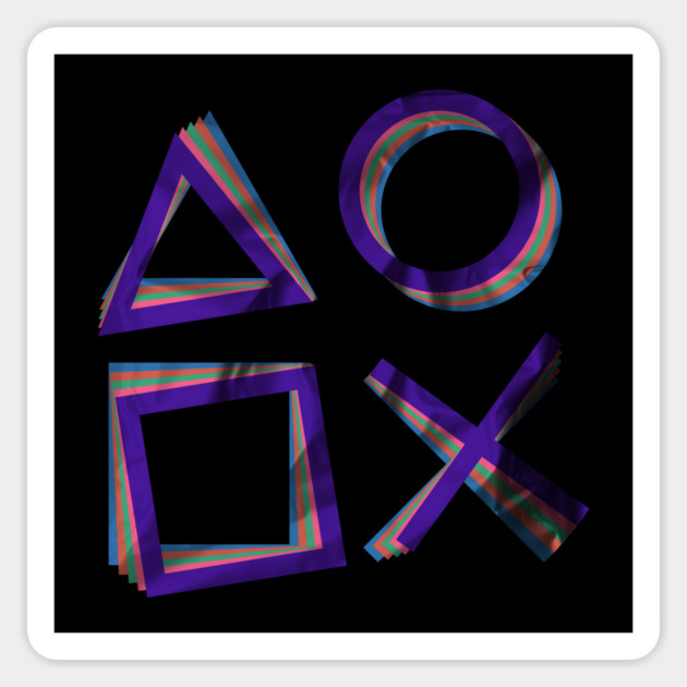 Paper Playstation Swirl Sticker by casualteesinc